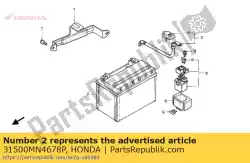 Aqui você pode pedir o bateria ytx9-bs em Honda , com o número da peça 31500MN4678P: