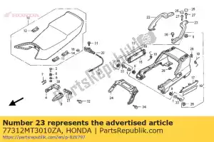 Honda 77312MT3010ZA poignée de maintien duo passager, gris, la gauche - Côté droit