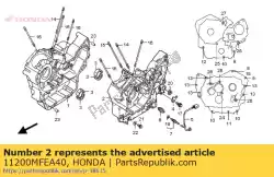 Aquí puede pedir cárter comp., l. De Honda , con el número de pieza 11200MFEA40: