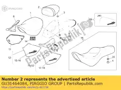 Aquí puede pedir sillín trasero base nevada de Piaggio Group , con el número de pieza GU31464084: