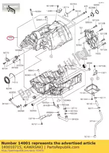 kawasaki 140010715 01 conjunto cárter - Lado inferior