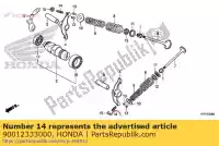 90012333000, Honda, tornillo, ajuste de empujador honda  (b) usa (e) england a super sport usa anf belgium ca cb clm little cub (x) japan cmx crf general export england australia france germany scv st (n) germany trx xr z k1 netherlands zb (j) zny nice 50 70 80 90 100 110 125 250 1950 1951 1952 1953 1954, Nuevo