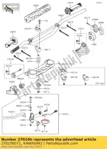 Kawasaki 270100071 switch,clutch - Bottom side