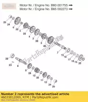 46033012000, KTM, sliding gear 6th gear 26-t ktm sx xc 60 65 1998 1999 2000 2001 2002 2003 2004 2005 2006 2007 2008, New