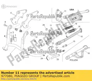 Piaggio Group 977080 placa de soporte - Lado inferior