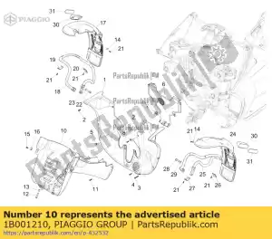 Piaggio Group 1B001210 wheel housing central closing - Bottom side