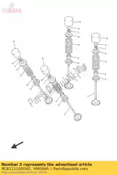 Aqui você pode pedir o sede, mola da válvula em Yamaha , com o número da peça 4C8121160000: