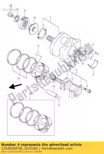 Suzuki 1216020F00 conjunto de connrod - Lado inferior