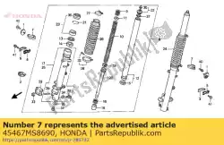 Here you can order the no description available at the moment from Honda, with part number 45467MS8690: