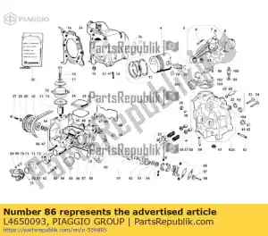 Piaggio Group L4650093 gasket - Bottom side