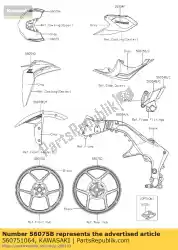 Here you can order the pattern,tail cover,lh zr1000gg from Kawasaki, with part number 560751064: