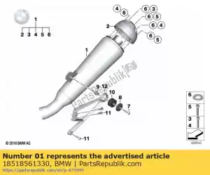 bmw 18518561330 rear muffler - Bottom side