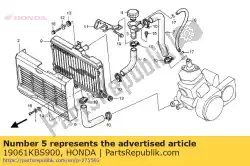 Qui puoi ordinare tubo a, acqua da Honda , con numero parte 19061KBS900: