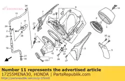 band, luchtfilter aansluiten van Honda, met onderdeel nummer 17255MENA30, bestel je hier online: