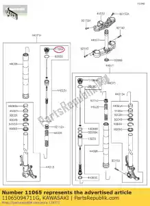 Kawasaki 11065094711G cap, lh, cinza - Lado inferior