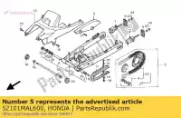 52101MAL600, Honda, parafuso, piv do braço oscilante honda cbr  f cbr600f 600 , Novo