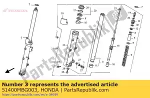 Honda 51400MBG003 fork assy, ??r fr - Onderkant