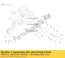 Ici, vous pouvez commander le axe de culbuteurs auprès de Piaggio Group , avec le numéro de pièce 486343:
