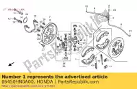 06450HN0A00, Honda, schoenen set, rem honda trx 400 450 2000 2001, Nieuw