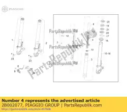 Ici, vous pouvez commander le ressort de fourche auprès de Piaggio Group , avec le numéro de pièce 2B002077: