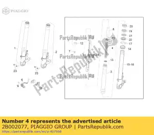 Piaggio Group 2B002077 ressort de fourche - La partie au fond