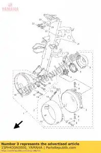 yamaha 15PH430A0000 koplamp unit ass - Onderkant