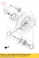 2S3253380098, Yamaha, roue coulée, arrière yamaha vmx 1700 2009 2010 2011 2012 2015 2016, Nouveau