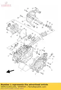 yamaha 5KM151001200 carter moteur - La partie au fond