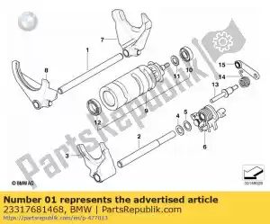 bmw 23317681468 carril de cambio - 167x11,8 - Lado inferior