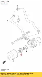 suzuki 1659102F00 perno, enfriador de aceite - Lado inferior