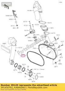 Kawasaki 391450702 uszczelka wyko?czeniowa - Dół