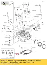 kit., handmatige decomp kx250-n1 van Kawasaki, met onderdeel nummer 999990023, bestel je hier online: