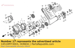 Honda 14510MT3003, Comp. tensor, correia dentada, OEM: Honda 14510MT3003