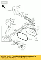 140911535, Kawasaki, deksel, riemomvormer kawasaki kfx700 ksv700a6f ksv700b6f ksv700a7f ksv700b7f 700 , Nieuw