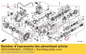 honda 40410HR6A60 arrancar um adereço - Lado inferior