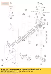 ktm SXS07540100 démarrage d'usine - La partie au fond