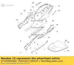 Aqui você pode pedir o lado traseiro da carroceria r. H. Em Piaggio Group , com o número da peça 67309800ND: