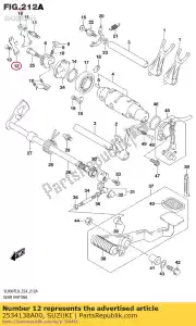 suzuki 2534138A00 guide,gear shif - Bottom side