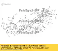 1A0002210A, Piaggio Group, conjunto de pistón 