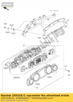 250310622, Kawasaki, compteur-assy, ??combinaison, a kawasaki vulcan 1700 voyager abs , Nouveau