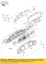 Here you can order the meter-assy,combination,a from Kawasaki, with part number 250310622: