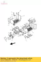 5GH274880000, Yamaha, planche, repose-pieds 2 yamaha yfm yfmfa kodiak x manual automatic yfmfw 400 44, Nouveau