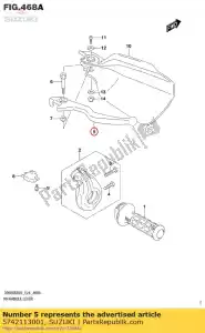 suzuki 5742113001 hendel, rem - Onderkant