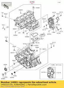 kawasaki 140010159 zestaw skrzyni korbowej zx600r9f - Dół