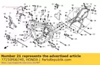 77150MJ6740, Honda, gomma, cuscino honda cbr nsa r (g) japan mc16-100 r (r) japan r2 (t) japan 250 700 1000 1986 1987 1994 1996 2008 2009, Nuovo