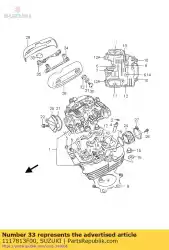 Here you can order the damper,head cap from Suzuki, with part number 1117813F00: