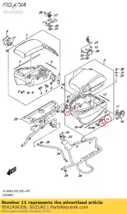 Suzuki 9542406J00 cushion,brace n - Bottom side