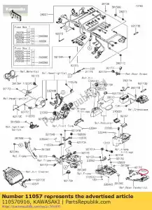 kawasaki 110570916 01 bracket,magnetic sw. - Bottom side