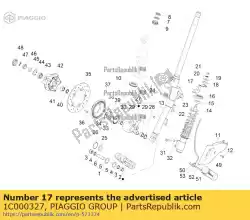 Here you can order the brake pipe support bracket from Piaggio Group, with part number 1C000327: