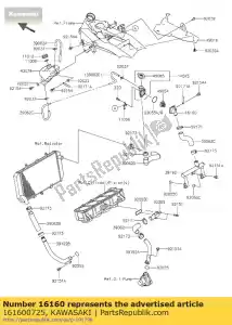 kawasaki 161600725 corpo, lwr zr800ads - Lado inferior